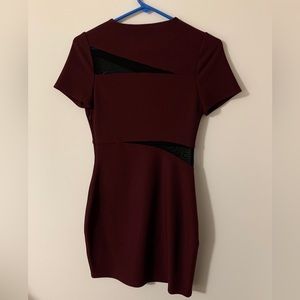 EXPRESS body con maroon dress